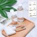 10 Pcs 100ml Plastic Travel Bottles for Toiletries Empty Refillable Transparent Containers Cosmetic Flip Cap Bottles for Toiletries Shampoo Lotions Cosmetics 4pcs Funnels and 2 Sheets Free Labels 05 - Buy Online on GoSupps.com