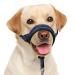 Barkeless soft dog half padded no pulling nostrils with a safety member for medium-sized and large dogs adjustable muzzle line easy control for walks with the dog blue M (snout 8 "-11")