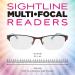 Shop Sightline F207 Medium Fit Multifocus Progressive Reading Glasses - Black 2.5x | International Shipping Available - Buy Online on GoSupps.com