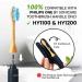 PONPACE Biodegradable Bamboo Electric Toothbrush Heads for Philips Sonicare One - Plant-Based Bristles, HY1100/HY1200 Compatible (Flat Bristle) - Buy Online on GoSupps.com