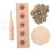 Fomiyes 1 set aita form WOOTE MOLD Massage devices Wood Moxa-Form Warmwood-Shaben-Form Heat Moxa Diy Form Moxibuscation delivers household molding stock tools book