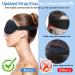 MZOO Luxury Sleep Mask for Back and Side Sleepers - 100% Light Blocking Eye Mask for Women and Men - Zero Eye Pressure 3D Contoured Night Blindfold - Breathable and Soft Eye Shade Cover - Black (Silver Edge) - Buy Online on GoSupps.com