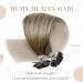 LAAVOO U Tips Extensions - Real Hair Balayage Brown & Light Brown Ombre #8/59 - Pre Bonded Keratin Extensions 50 Strands 35cm - Buy Online on GoSupps.com