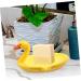 Amosfun Ceramic Swan Soap Dish Travel Soap Case Soap Dispenser Cute Shower Organizer Travel Ceramic Soap Holder Self Soap Container Self Draining Soap Dish Soap Dish for Shower Little Duck Yellow 15X10.5X9CM - Buy Online on GoSupps.com