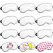 10 Pieces Eye Sleep Coverings Sublimation Beige White Blank Silk Eye Coverings Soft Heat Transfer Sleep Shade Blindfold with Adjustable Strap for Sleeping Travel Nap Meditation Team Games