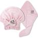 ICANdOIT Microfiber Hair Towel and Cap 2 Pack - Quick Drying Hair Turban for Women and Kids - Lightpink - Buy Online on GoSupps.com