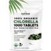 Earth Circle Organics Premium Chlorella Tablets | USDA Organic | Kosher | Highest Potency  Pure Chlorella Algae raw superfood  Broken Cell Wall | High in Protein  no additives -1000 Count (Pack of 1)