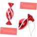 KALLORY 90 Pcs Christmas Red Candy Red Garland Red Ornament Adorable Xmas Hanging Candy Delicate Crutch 7x3cm Red - Buy Online on GoSupps.com