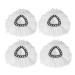 Mop Heads Replacements for Microfibers Mop Head Refills, Easy Cleaning Spin Mop Replacement Head(4 Pack) White 4pcs