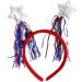 amangul 4th July Hair Hoop Headwear for Independence Day Headband Flags Head Boppers Theme Independence Day(Silver Five Pointed) - Buy Online on GoSupps.com