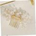 Ipetboom Bridal Comb Pearl Flower Hair Comb Wedding Headpiece for Bride Hair Gems for Women Bride Headpiece Pearl Hair Side Comb Hair Accessory for Women Hair up Miss Beautiful - Buy Online on GoSupps.com