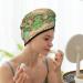 Leopard & Palm Leaves Coral Velvet Dry Hair Cap | Ideal for Home Travel Pool Parties & More - Buy Online on GoSupps.com