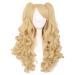 MapofBeauty 28 inch/70cm Lolita Long Curly 2 Ponytails 1 Wig Cosplay Wig (Orange Yellow)