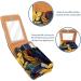 Buy Stylish Leather Lipstick Case Organizer with Mirror - Mini Lip Gloss Holder | Abstract Leaves Design - Buy Online on GoSupps.com