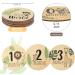 7pcs Wooden Baby Monthly Milestone Cards | Double Sided Newborn Welcome Sign | Baby Milestone Stickers for Boy and Girl - Buy Online on GoSupps.com