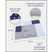 ULLENBOOM Diaper Cover 75x85 cm - Blue & Gray Removable Cotton Cover for Changing Pad | Made in EU - Buy Online on GoSupps.com