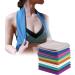 Sukeen 8 Pack Cooling Towel Set - 40x12 - Microfiber for Yoga, Sport, Gym - Breathable Chilly Towel - Various Colors - Buy Online on GoSupps.com