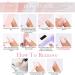 Semi Cured Gel Nails Strips - 18 Stickers Nail Wraps Soft Self -Adhesive Gel Nail Stickers Long Lasting for Nails French Tip Manicure Nail Wraps UV/LED Lamp Required - Buy Online on GoSupps.com