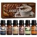 SALKING Coffee Shop Fragrance Oils Set Diffuser Oil Scented Oils Gift Set for Soap & Candle Making Scents - Blueberry Pancakes Coffee Caf Latte Hot Chocolate French Vanilla Black Tea