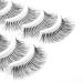 Goldrose Beauty 50 Pairs False Eyelashes Pack - Natural Look Wispies Handmade Extensions in 5 Styles - Reusable & Fashionable - Includes Stainless Steel Eyelash Tweezers - Buy Online on GoSupps.com