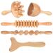 Professional Wood Therapy Massage Tools 5-in-1 Maderoterapia Kit Wooden Massager Lymphatic Drainage Massager Body Sculpting Tools for Muscle Pain Relief, Anti-Cellulite, Body Contouring and Shaping