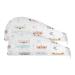 Colorful Bear Head Dry Hair Cap 2 Piece Quick Drying Towel Set with Button Headband Super Absorbent Soft & Comfortable