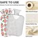Naanle 2L Cute Peach Flower Heat Bottle with Cover - Transparent Hot Water Bottle for Bed Hand & Feet Therapy | Pain Relief & Cold Therapy - Buy Online on GoSupps.com