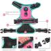 Phoepet XL Reflective Dog Harness - Adjustable Vest with Training Handle 2 Metal Hooks & Snap Buckles - Rosa - Buy Online on GoSupps.com