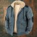 Hanxiulin Men's Oversized Plush Hoodie Jacket - Warm Windproof Winter Coat | XL Blue - Buy Online on GoSupps.com