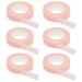 6 Rolls Eyelashes Tape Adhesive Fabric Tape for Eyelashes Extension Fabric Supply Breathable Tape Under Eye Individual Eye Lashes Tools(Pink)
