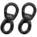 GM CLIMBING 30kN Micro Rotator Climbing Rope Swivel Device Spinner 6700lb Breaking Strength for Rock Climbing Arborist Backyard Swing Aerial Dance Dog Leash Connector CE UIAA Certified Pack of 2
