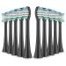 Replacement Toothbrush Heads 10 Pack for AquaSonic Black Series Vibe Series Black Series pro and for Duo Series pro Electric Toothbrush Black Black 1 Count (Pack of 10)