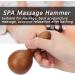 Wooden Handheld Massage Hammer - Portable Essential Oil Massage Tool for Psoas Muscle Release & Skin Care | Teakwood Wood Therapy Kit - Buy Online on GoSupps.com