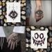 Oottati Waterproof Halloween Temporary Tattoo Stickers - 9 Sheets Black Skull Eye Devil Sun Moon Totem - Buy Online on GoSupps.com