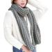 Women's Gray Cotton Print Scarf | Soft Triangular Wrap for Autumn - Casual Neck Warmer - Buy Online on GoSupps.com