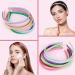 XunYee 100-Piece Thin Satin Covered Headbands for Girls and Women - 0.4 Inch Width, DIY Hairbands in 40 Colors - Buy Online on GoSupps.com