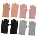 Beavorty 4 Pairs Manicure Half Finger Gloves Nail Uv Protection Gloves for Women Uv Gloves for Nail Women Nail Art Gloves Nail Art Uv Gloves Sunshade Gloves Women's Spandex Electric Car