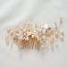 SWEETV Handmade Flower Bridal Hair Comb - Wedding Hair Accessory Clip - Buy Online on GoSupps.com