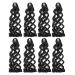 8 Packs 24 inch French Curly Braiding Hair in 1B - Pre Stretched Loose Wave Crochet Hair | Bouncy Yaki Braiding Extensions - Pack of 8 - Buy Online on GoSupps.com