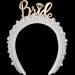 Jexine Bridal Pearl Headband White Pearl Tiara Crown Pearl Headpiece Vintage Bride Crown Bachelorette Party Decorations Pearl Hair Hoop for Women Girls Wedding Hair Bridal Shower Gift (Trendy)