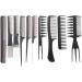 PLASTIFIC 10Pcs Hairdressing Comb Set - Professional Barber Salon Gift in Black - Portable Styling Kit for Women and Men - Buy Online on GoSupps.com