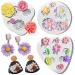 BABORUI 3Pcs Flower Clay Molds  Rose Daisy Sunflower Polymer Clay Molds  Different Size Flowers Silicone Molds for Clay Jewelry Earring Making