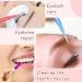 100Pcs Micro Eyebrow & Eyelash Comb Brush with Cap - Multifunctional Brow Lamination Spoolies for Eyebrows - Portable Brow Brushes for Extensions (5 Colors) - Buy Online on GoSupps.com