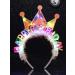 Handcess Light up Birthday Headband Festival LED Crown Hair Band Luminous Costume Hair hoop Party LED Hair Accessories for Women Colorful