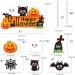 49 Pcs Halloween Cake Toppers Happy Halloween Party Decoration Supplies DIY Cartoon Cupcake Toppers Pumpkin Ghost Cake Flag Kids Birthday Favors (A) - Buy Online on GoSupps.com