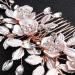 Rose Gold Floral Wedding Hair Comb Set with Crystal Accents - Perfect Bridal Hair Accessories - Buy Online on GoSupps.com