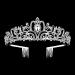 Silver Crystal Crowns Tiara for Women & Girls - Elegant Rhinestone Princess Crown - Ideal for Bridal, Prom, Birthday & Halloween Parties - Includes Combs - Perfect Hair Accessory & Jewelry Gift - 1 Pcs - Buy Online on GoSupps.com