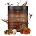 Mushroom Coffee - 5 Mushroom Adaptogen Mix - Lion's Mane Mushroom Reishi Cordyceps Chaga and Turkey Tail - Instant Mushroom Coffee for Gut Health Immunity and Brain Boost-5.11 oz