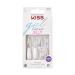 KISS Gel Fantasy Press On Nails Nail glue included 'Sweet Jelly' White Long Size Coffin Shape Includes 28 Nails 2g glue 1 Manicure Stick 1 Mini File