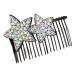 Hair Comb Clips - Shape Hair Finishing Fixer Comb | ABS Upside-Down Comb Hairpin Pentagram Hairpin Hair Finishing Fixer Comb Bridal Hair Pins Hair Accessories For Girls Women